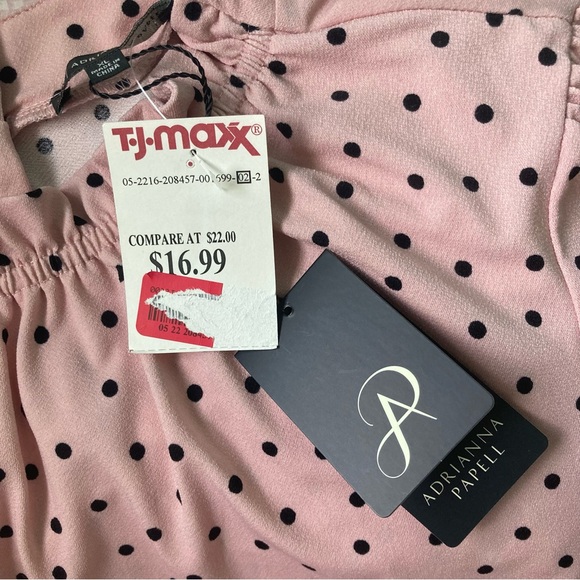 NWT Adrianna Papell Polka Dot Blouse - Picture 9 of 9